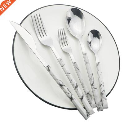 Imitation Wood Handle Cutlery Set Weern ainless eel Ta