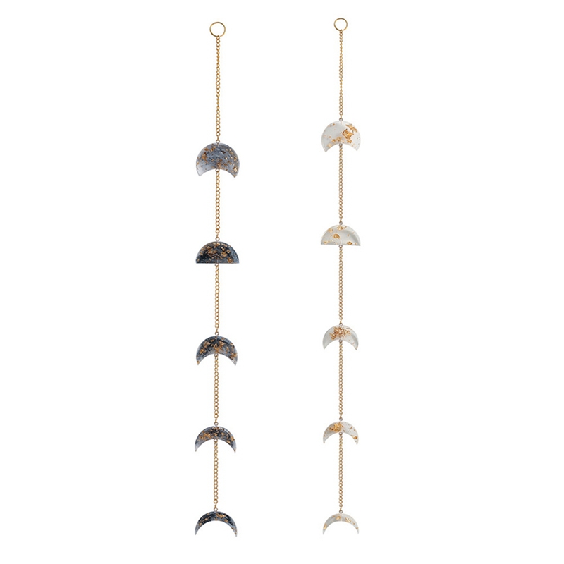 2Pcs Nordic Star Moon Wall Hanging Moon Epoxy Home Decor Boh