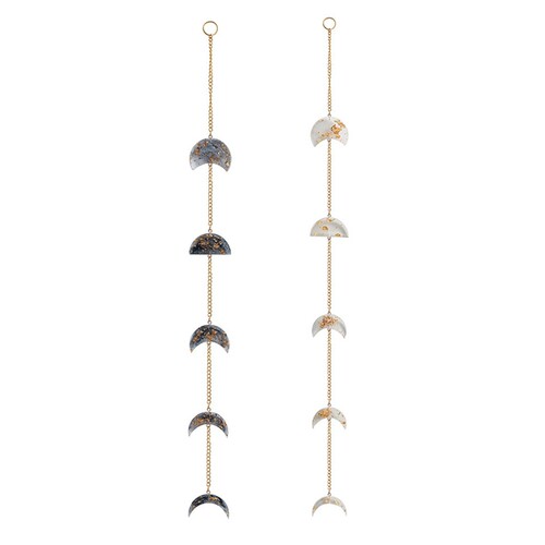 2Pcs Nordic Star Moon Wall Hanging Moon Epoxy Home Decor Boh