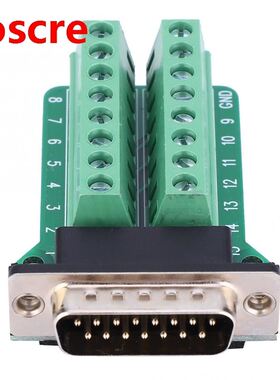 2 Pcs DB15-G2-00 DB15 to Terminal Block Board Male Connector