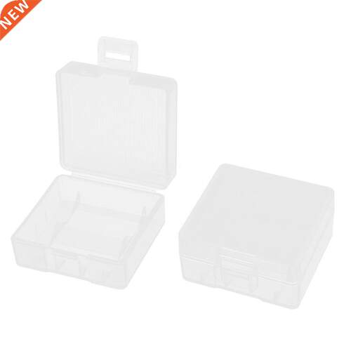 2 pieces Rectangular storage box transparent for 2 x batteri
