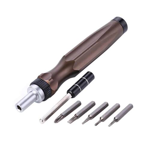 Ratchet Set Alloy Handle Slotted Phillips Bits