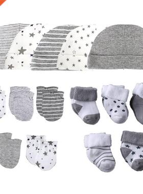 Newborn Hat+Gloves+Socks Set For Baby B