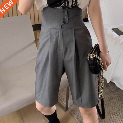 2022 summer fashion High waist wide leg shorts women loose s