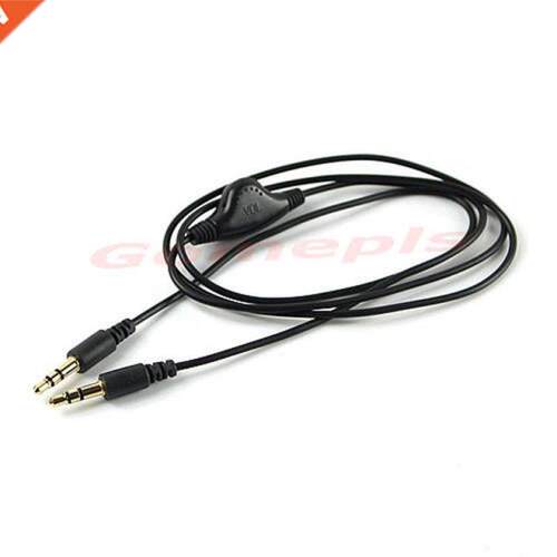 3.5mm M/M Stereo Headphone Extenson Cable Cord Wth Volume