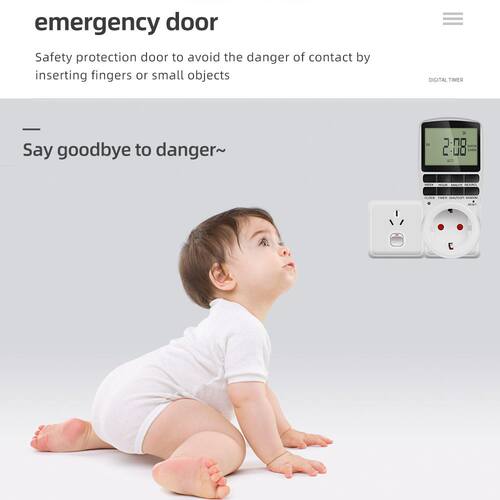 Electronic Digital Timer Switch Kitchen Timer Outlet 24/7 Da