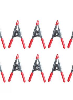 10PCS Metal Spring Clamps 2 Clip Soft Plastic Tips Grip Pho