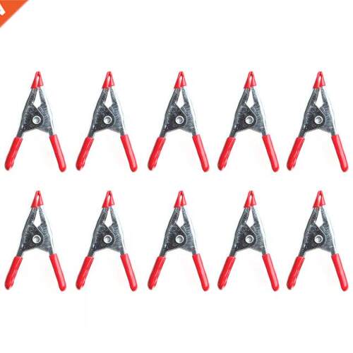 10PCS Metal Spring Clamps 2 Clip Soft Plastic Tips Grip Pho