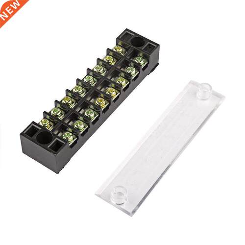 5 Pcs 8 Positions Dual Rows 600V 15A Wire Barrier Block Term