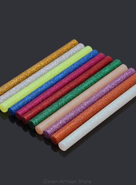 11pcs Hot Melt Glue Stick Mix Color Glitter Viscosity DIY Cr