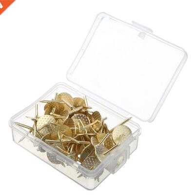 50Pcs Golden Hangers Metal Picture Hangers Nails Photo Frame