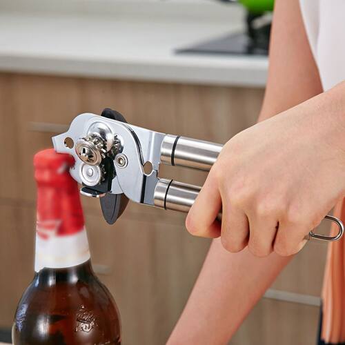04 Stainless Steel Can Opener Two-in-One Multi-Use Can Open