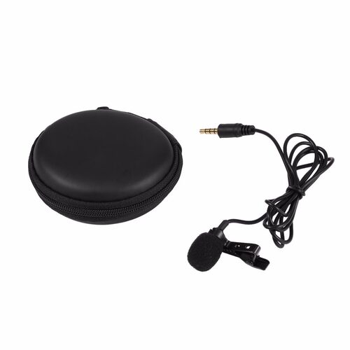 Clip-on Lapel Lavalier Microphone 3.5mm Jack Hands-free Wire