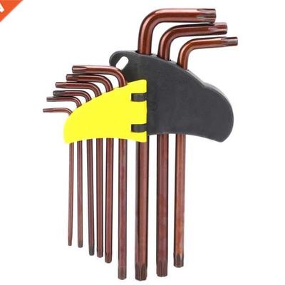 9PCS Long L-Shaped Hex Key Star Wrench Set T10 T15 T20 T25 T