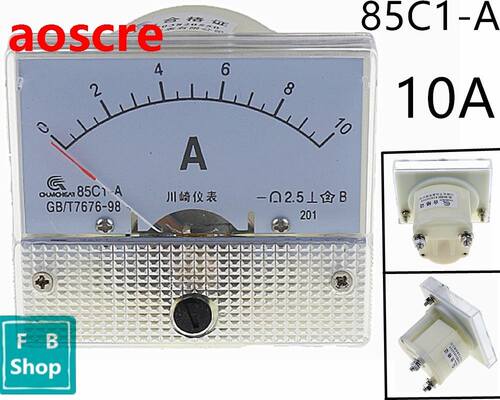 1PCS 85C1-A 10A DC Analog Meter Panel AMP Current Ammeters 8