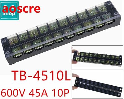 1Pcs TB-4510 4510L 600V 45A 10-Position Double Row Covered S