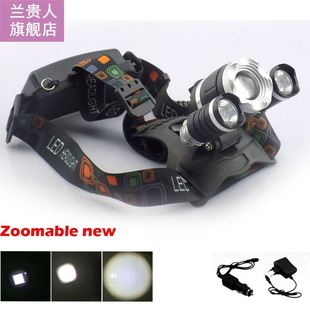 Zoomable focus XM-L T6 Led Headlamp Powerful Headlight Lamp