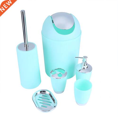 6Pcs Soap Dispenser Bathroom Accessory Set Bin Soap Dish Dis