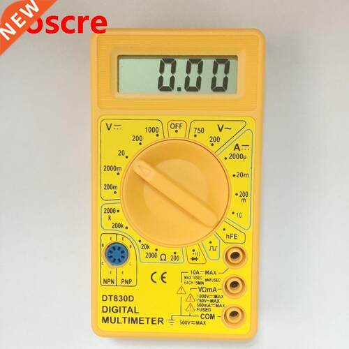 Handheld Digital LCD Multimeter AC DC Voltage Ampere Meter V