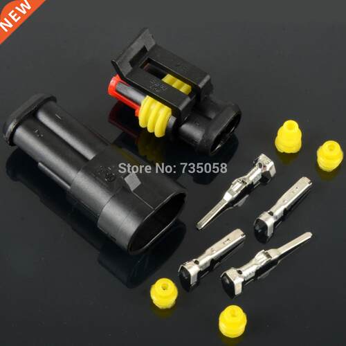 10pcs/lot 2Pin Way Sealed Waterproof Electrical Wire Connect