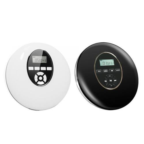 Round Style Portable -CD Player Headphone HiFi Music Reprodu