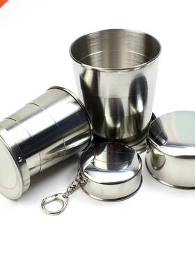 75ml/150ml/250ml Stainless Steel Folding Cup Portable Outdoo