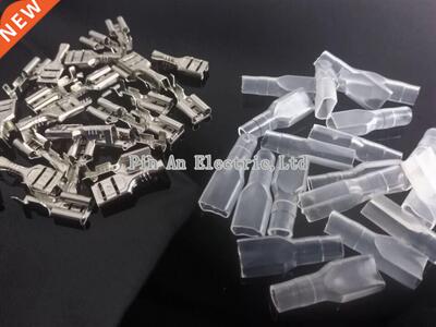 100pcs/lot 6.3mm Crmp Termnal Splce G9 Female Spade Conne