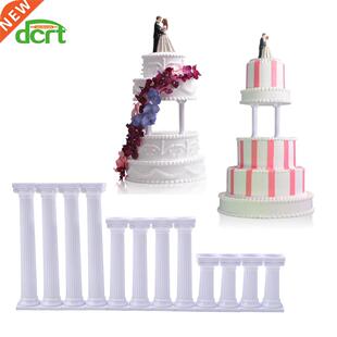 12 Pcs/Set White Roman Column Grecian Pillars Cake Stand Fon