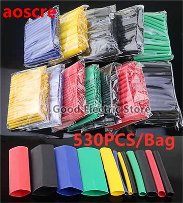 530PCS Heat Shrink Tubing 2:1, Electrical Wire Cable Wrap As