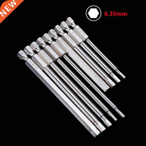 Broppe 8Pcs S2 Alloy Steel Magnetic Hexagon Head Electric Sc