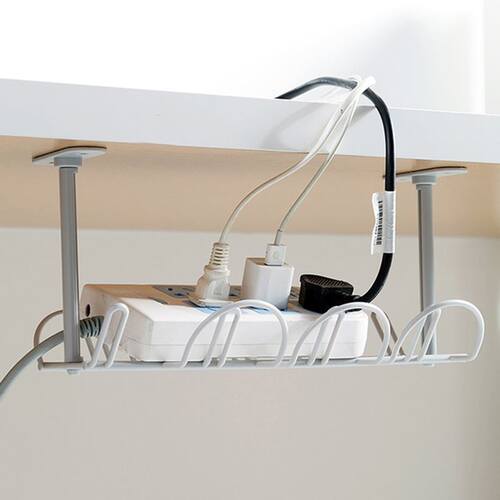 Under Table Storage Rack Cable Rack Table Bottom Rack Outlet