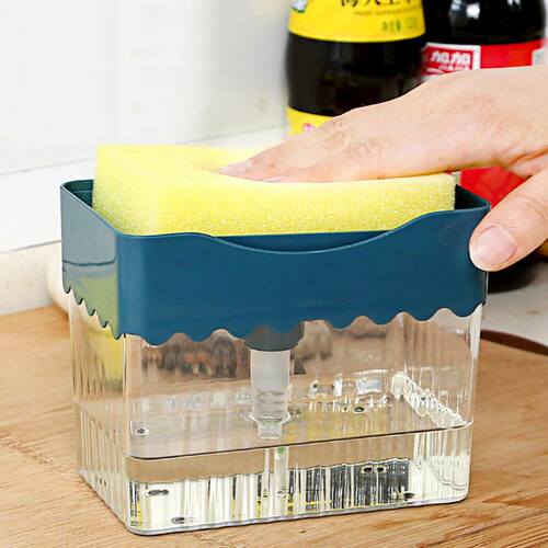 2-in-1 Sponge Box Hand Soap Dispenser Kitchen Accessories Do