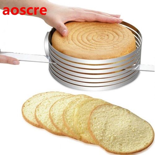 Adjustable Round Bread Cake Cutter Slicer Stainless Steel Ca