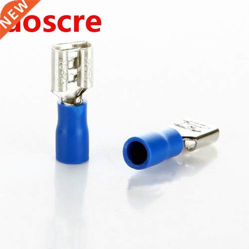500PCS 6.3mm Female Blue Quick Spade Wire Connector Insulate