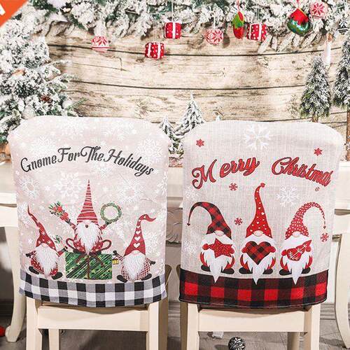 2021 Santa Hat Chair Covers Christmas Decor Dinner Chair Xma