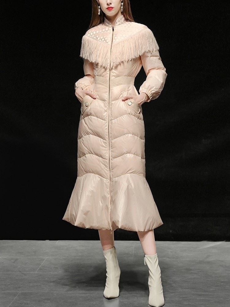 Featured Shiny Down Jacket For Women Winter New Pink Elegant图片
