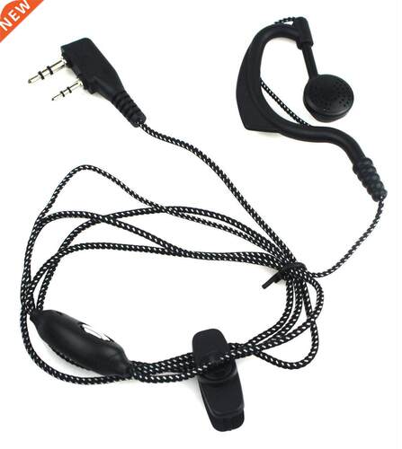 Ear Hanr Earphone 2 Pin w Mic for Kenwood Two Way Radio