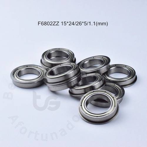 Flange 10pcs F6802ZZ 15*24(26)*5(mm) Free shipping chrome s