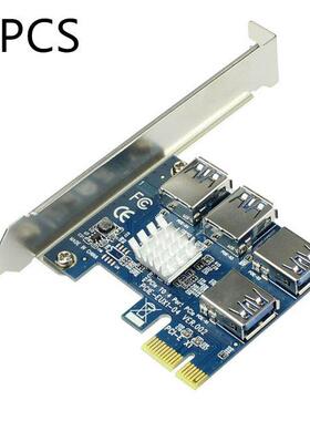 15pcs PCI-E To PCI-E Adapter 1 Turn 4 PCI-Express Slot For V