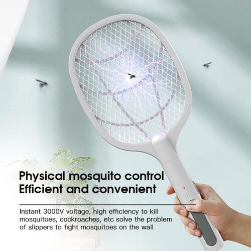 Electric Flies Swatter Killer With UV Light USB Rechargeable