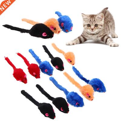 10pcs/lot Mini Colorful Cat Toys Plush False Mouse Toys for