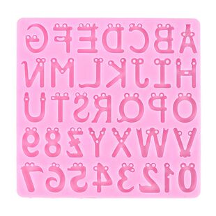 English Letters Number Pendant Casting Silicone Mould  Cr