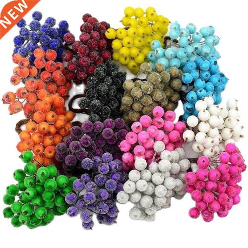 40pcs Mini Artificial Flower Fruit Foam Berry Christmas Deco