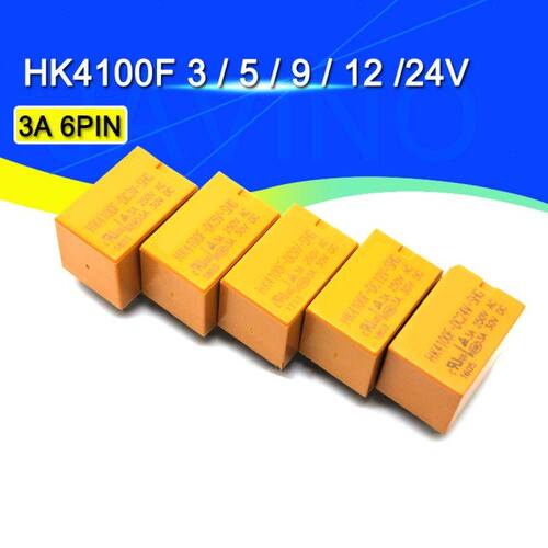 5PCS Relay HK4100F-DC12V-SHG HK4100F-DC5V-SHG 6 pin 3A 3V /
