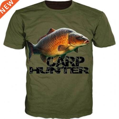 Men's and women's 3D fish print T-shirt casual sport