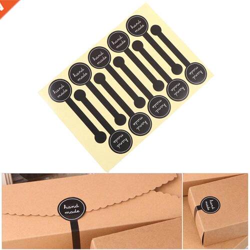 100Pcs Adhesive Long Style HAND MADE Black Handmade Cake P
