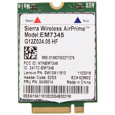Network Card, EM7345 4G LTE WWAN Card Module for Thinkpad X2