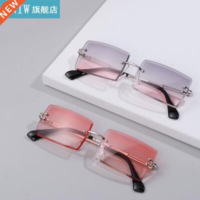 Summer Cycling Gradient Fashion Rectangle Rimless Trendy Sun