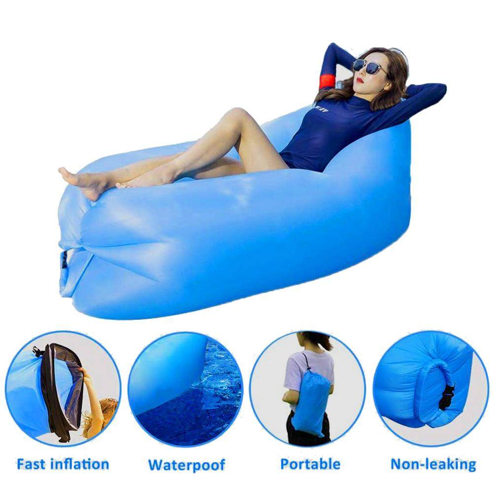 Camping Inflatable Lounge Chair Air Sofa Ultralight Beach Sl图片
