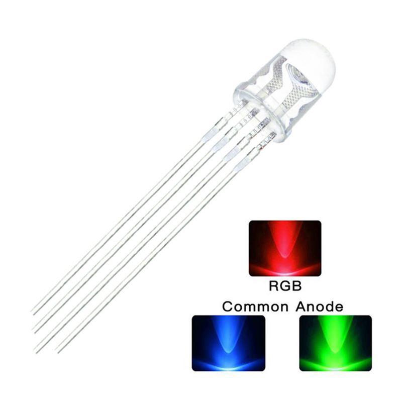 50PCS 5mm full-color LED RGB red/green/blue Common Cathode/A